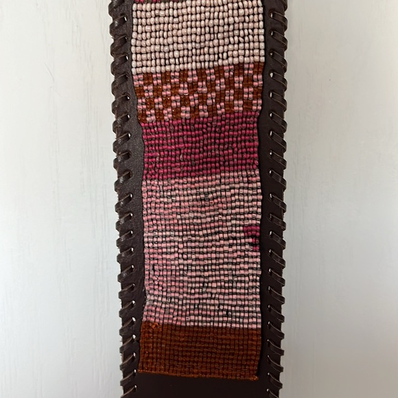Genuine leather and beads belt - Picture 2 of 3